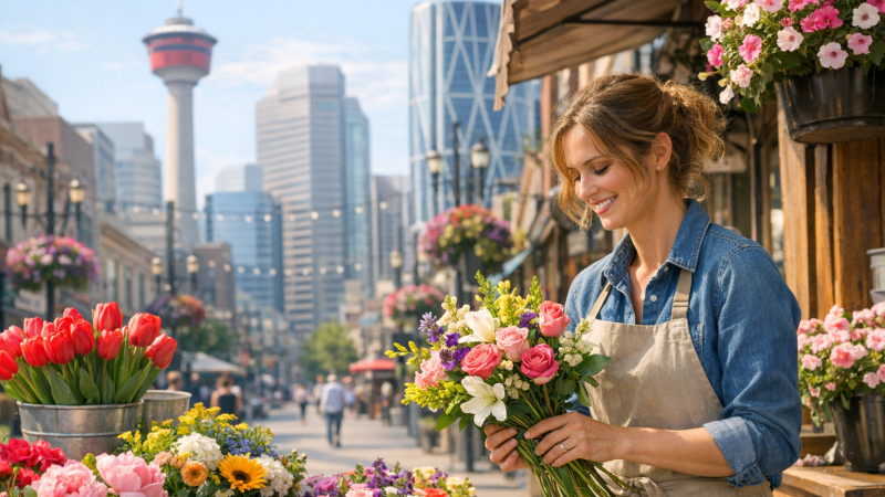 Calgary flowers downtown