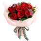Perfect 10 Red Roses Round Bouquet