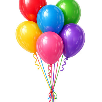 Six Celebration Bliss Latex Balloons Set