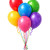 Six Celebration Bliss Latex Balloons Set