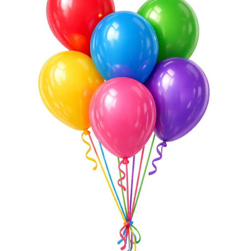 Six Celebration Bliss Latex Balloons Set