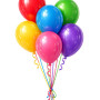 Six Celebration Bliss Latex Balloons Set