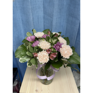 Charming Pink Carnation & Alstroemeria Arrangement