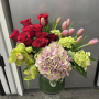 Elegant Bloom Collection with Roses, Orchids & Tulips