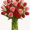 Passionate Tulips and Rose Bouquet