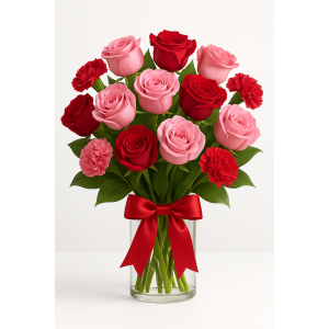 Passionate Tulips and Rose Bouquet