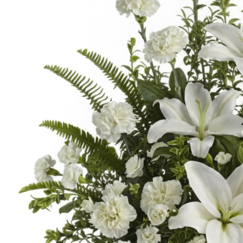 Peaceful White Lilies Basket