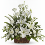 Peaceful White Lilies Basket