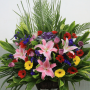 Grand Harmony Red Lily and Gerbera Opening Arrangement