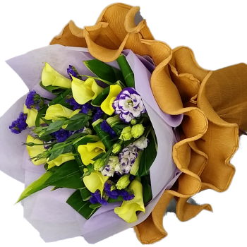 Canada Flower Gifts Golden Glow Calla Lily Bouquet 2754