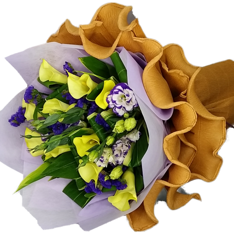 Canada Flower Gifts Golden Glow Calla Lily Bouquet 2754