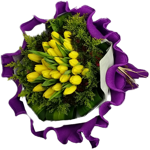 Canada Flower Gifts Golden Years Tulip Celebration Bouquet 2764