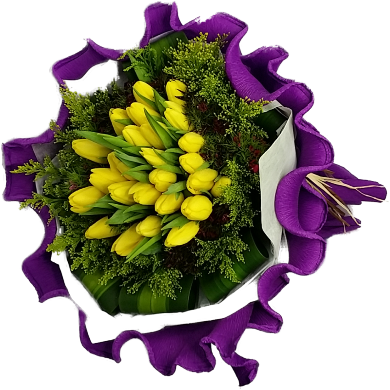 Canada Flower Gifts Golden Years Tulip Celebration Bouquet 2764