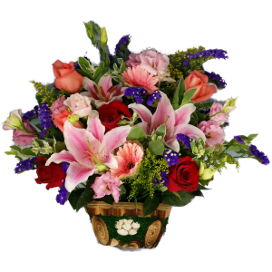 Calgary Ruby Blossoms of Cheer Basket