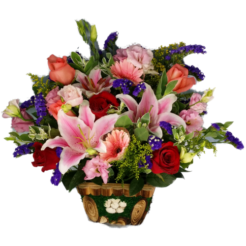 Calgary Ruby Blossoms of Cheer Basket