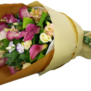 Calgary Ruby Pink Power Calla Lily Dream Bouquet 2861
