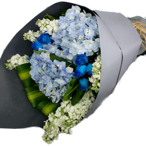 Calgary Ruby Whispering Blue Bouquet