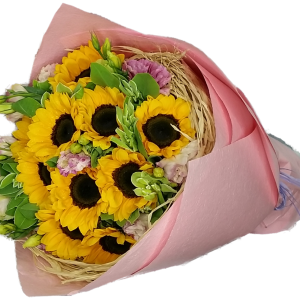 Ten SunFlowers Bouquet Sunny Day