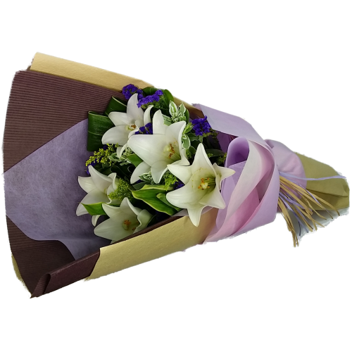 Calgary Ruby Flower Shop Purity in Bloom White Lily Bouquet 2785