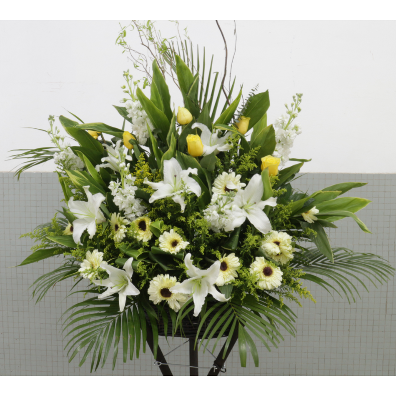 Tranquil Harmony White Lily Basket