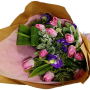 Romantic Radiance Holland Pink Tulips Bouquet