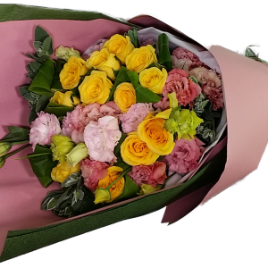 Calgary Ruby Flower Shop Golden Glow Yellow Roses Bouquet 2804
