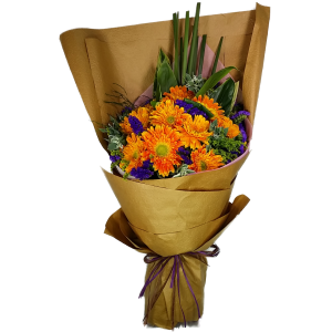 Calgary Ruby Flower Shop Morning Radiance 10 Holland Orange Gerberas Bouquet