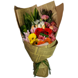 Calgary Ruby Morning Glow Mixed Flower Bouquet 2808