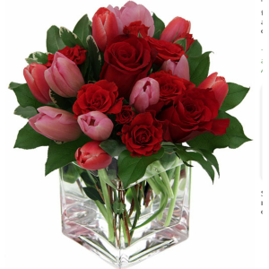 Calgary Ruby Tulip Romance Symphony Vase