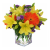 Calgary Ruby Colorful Joy Square Vase Yellow Lily Gerbera Arrangement