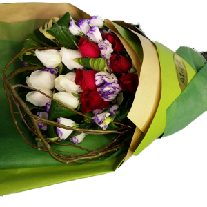 Calgary Flower Shop Romantic Dual Tones Roses Bouquet 2845