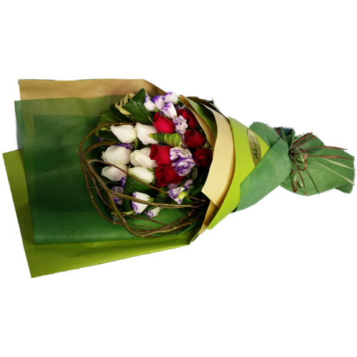 Calgary Flower Shop Romantic Dual Tones Roses Bouquet 2845