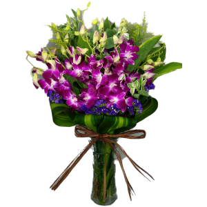 Calgary Ruby Flower Shop Blooming Thai Orchids Sunshine Vase