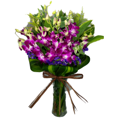 Calgary Ruby Flower Shop Blooming Thai Orchids Sunshine Vase