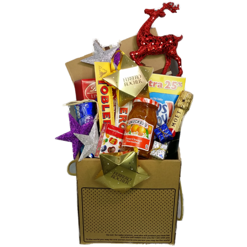 Calgary Ruby Flower Shop Festive Cheer Hamper with Moet Chandon