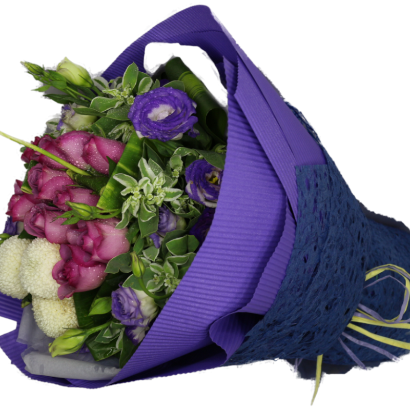 Majestic Serenity Purple and White Bouquet