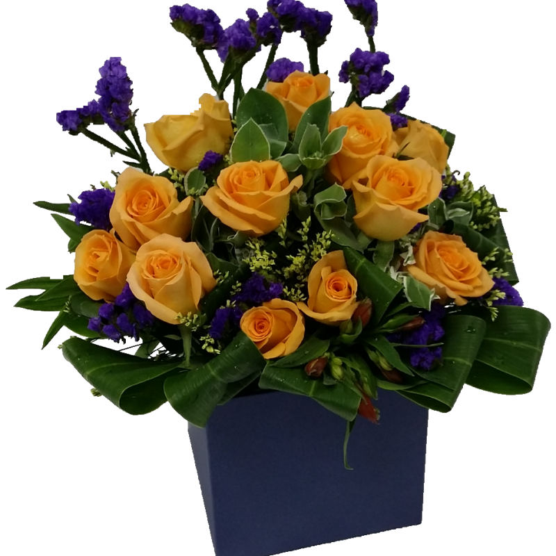One Dozen Roses Box Arrangement