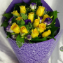 One Dozen Yellow Roses Bouquet