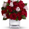 YYC Flowers Timeless Tulip Rose Cube Bouquet