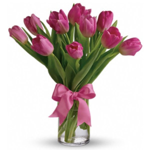 YYC Flowers Valentine Tulips in Pink Precious