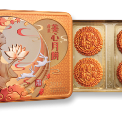 Maxim White Lotus Seed Paste Moon Cake with 2 Egg Yolks