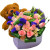 YYC Local Flowers Forever Yours Heart Box with Teddy Bear and Roses Model 