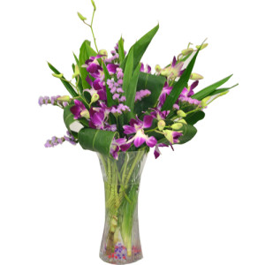 Ecuador Rose Garden Serene Elegance Orchids Vase