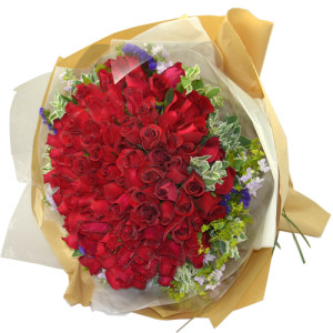 Canada Flower Gifts Woo for Valentine Special 99 Rose Bouquet
