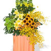 Sunflower and Orchid Grand Opening Stand