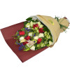 YYC Flowers One Steam of Red Lily Bouquet with Six Red and Six White Roses