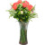 Ecuador Rose Garden Sweet Pink Radiance Roses with Vase