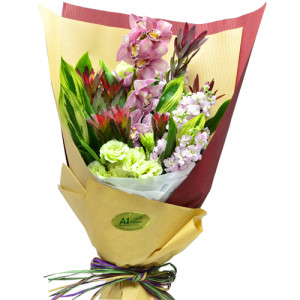 Ecuador Rose Garden Holland Pink Cymbidium Bouquet
