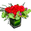 Ecuador Rose Garden Elegant Office Bloom 12pcs Roses Square Vase