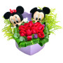 Disney Love Harmony Heart-Rose Box Mickey Minnie